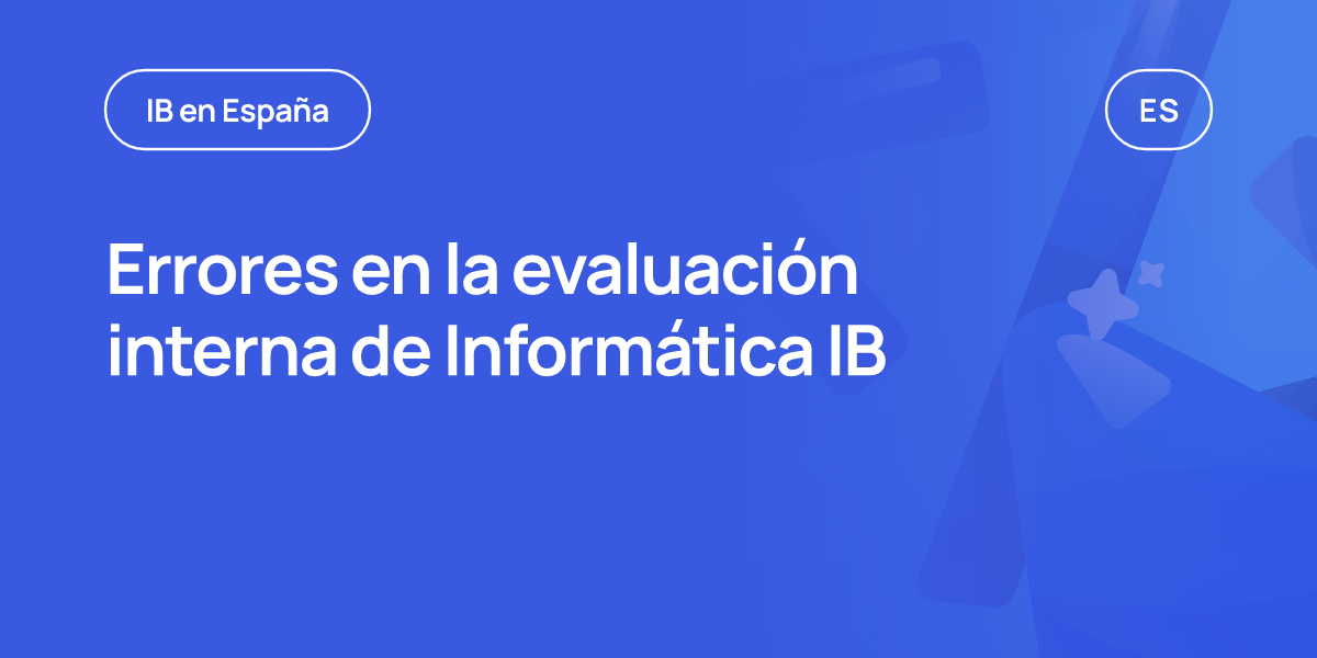 Errores en la evaluación interna de Informática IB