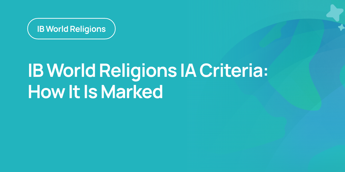IB World Religions IA Criteria: How It Is Marked