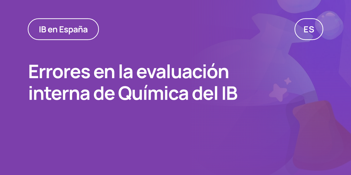 Errores en la evaluación interna de Química del IB
