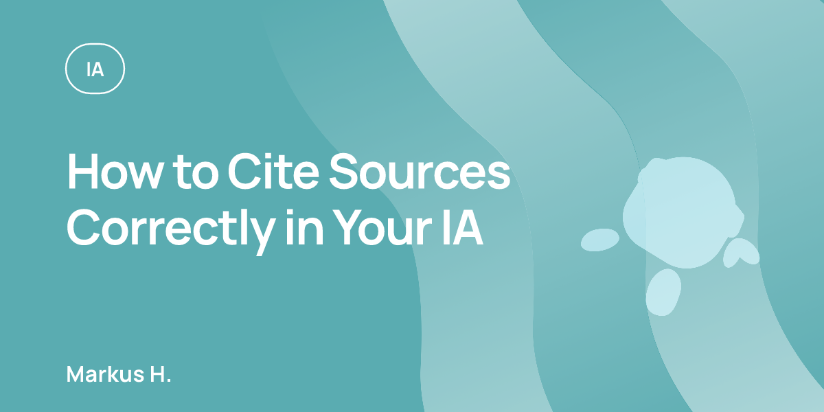 How to Cite Sources Correctly in Your IA