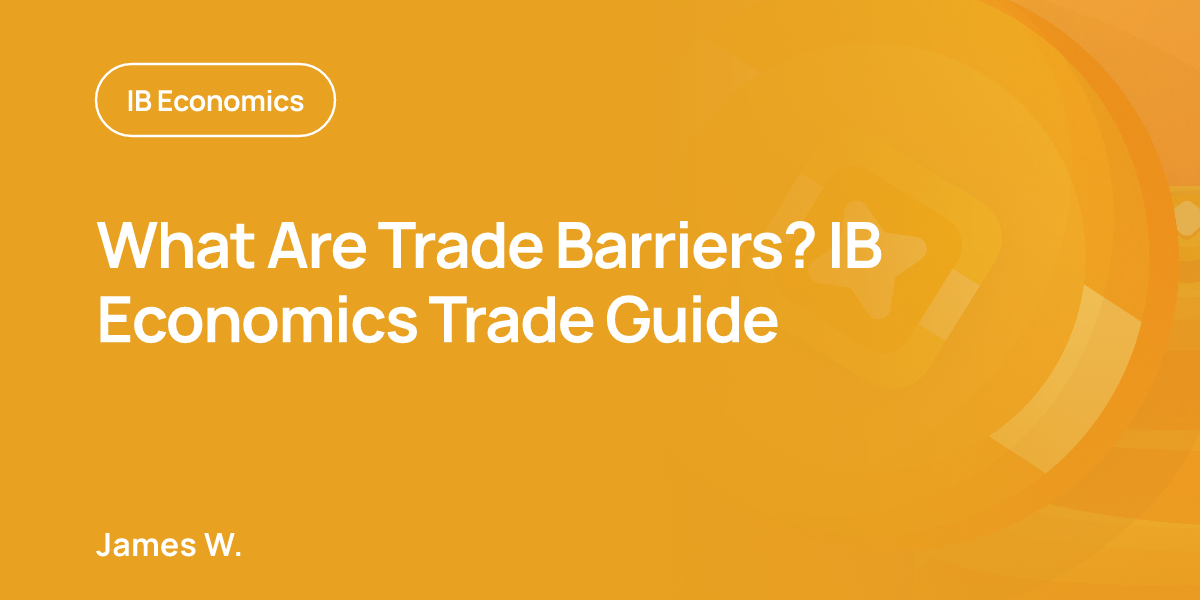 What Are Trade Barriers? IB Economics Trade Guide