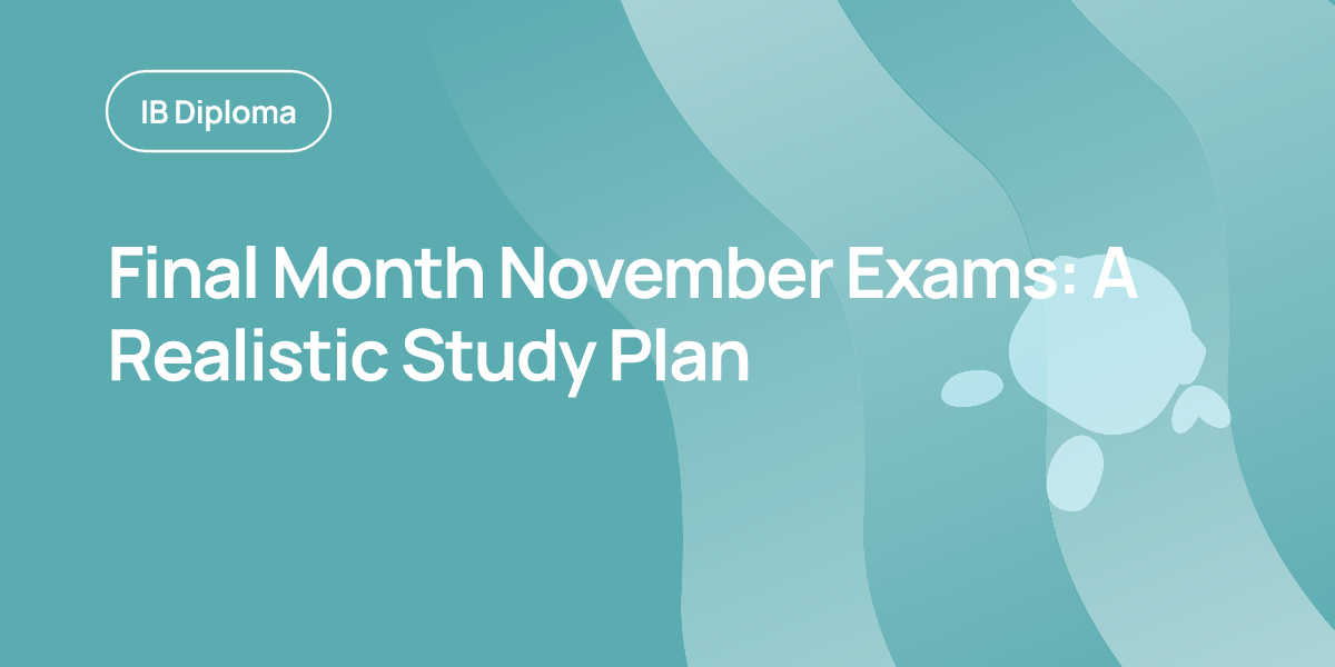 Final Month November Exams: A Realistic Study Plan