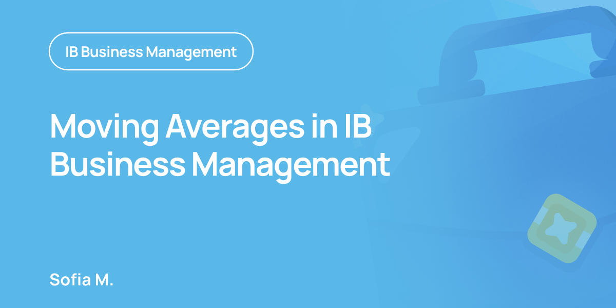 Moving Averages in IB Business Management