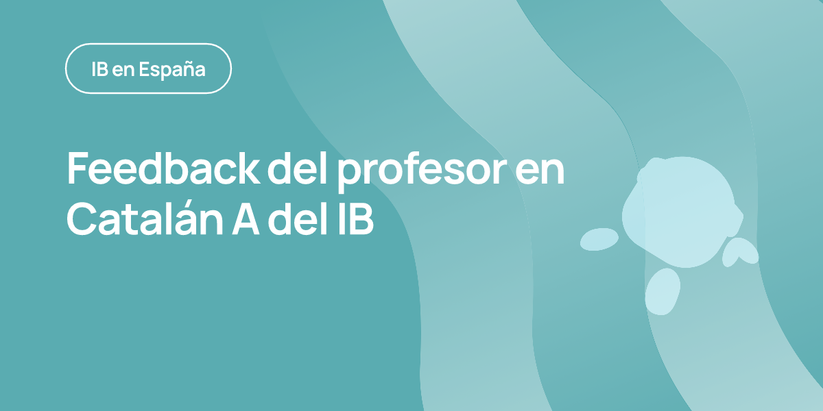 Feedback del profesor en Catalán A del IB