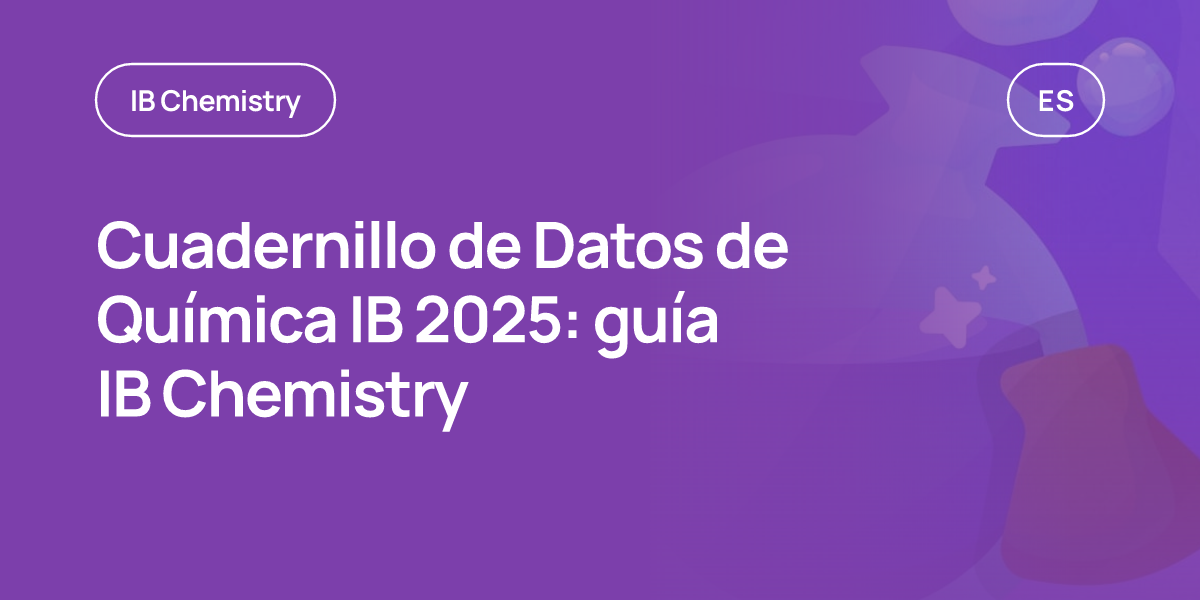Cuadernillo de Datos de Química IB 2025: guía IB Chemistry