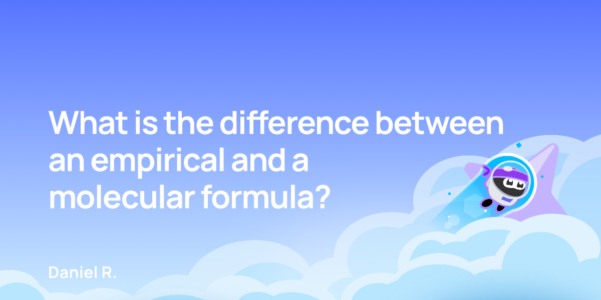 What is the difference between an empirical and a molecular formula?