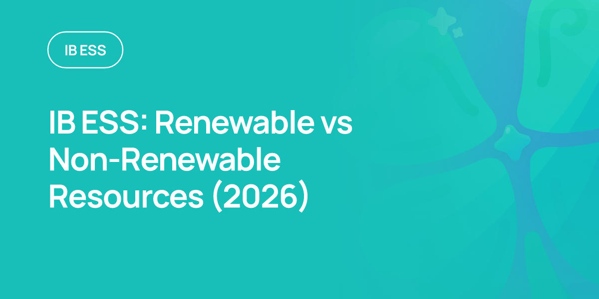 IB ESS: Renewable vs Non-Renewable Resources (2026)