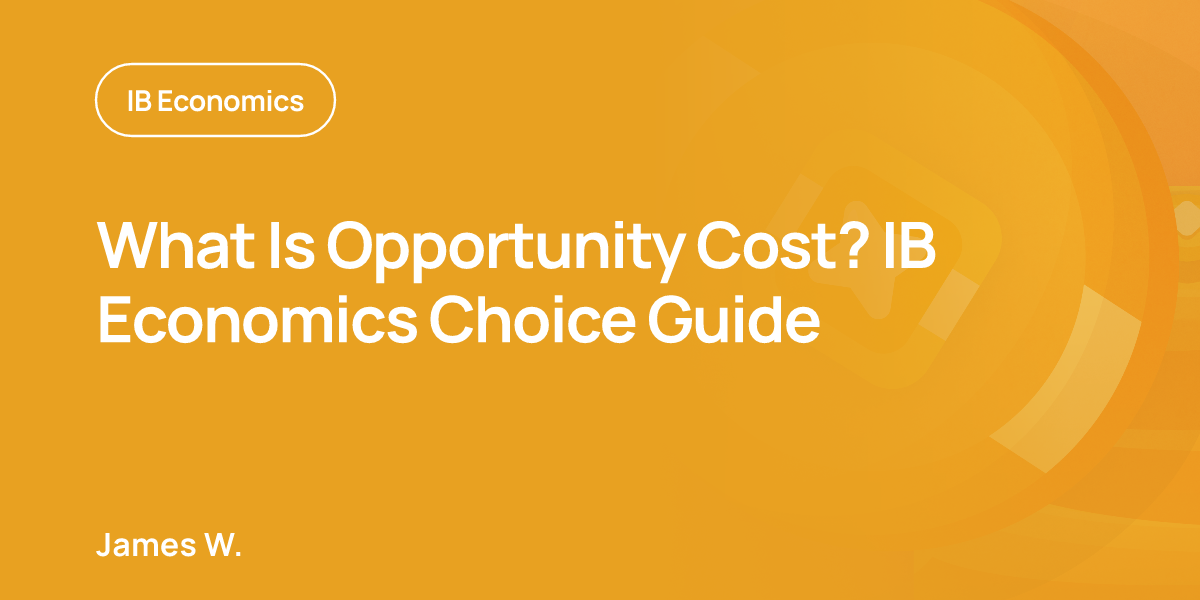 What Is Opportunity Cost? IB Economics Choice Guide