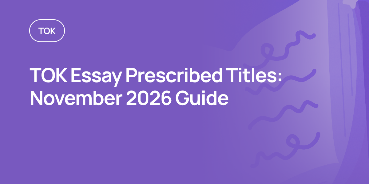 TOK Essay Prescribed Titles: November 2026 Guide
