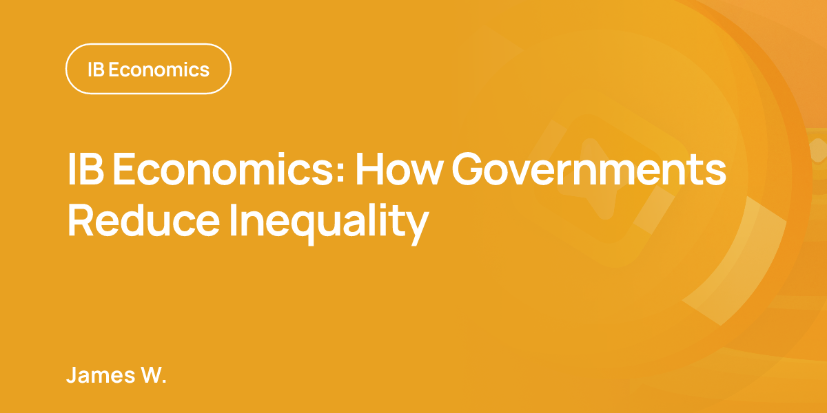 IB Economics: How Governments Reduce Inequality