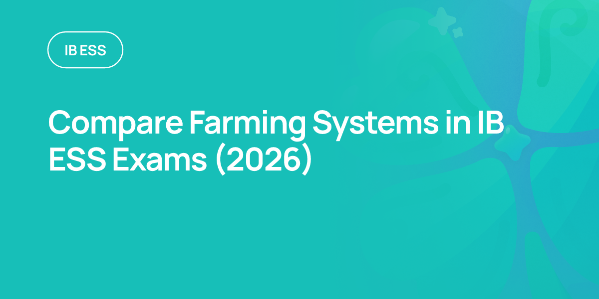 Compare Farming Systems in IB ESS Exams (2026)
