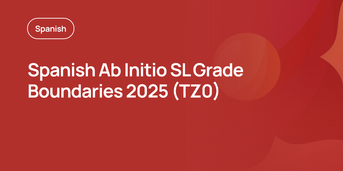 Spanish Ab Initio SL Grade Boundaries 2025 (TZ0)