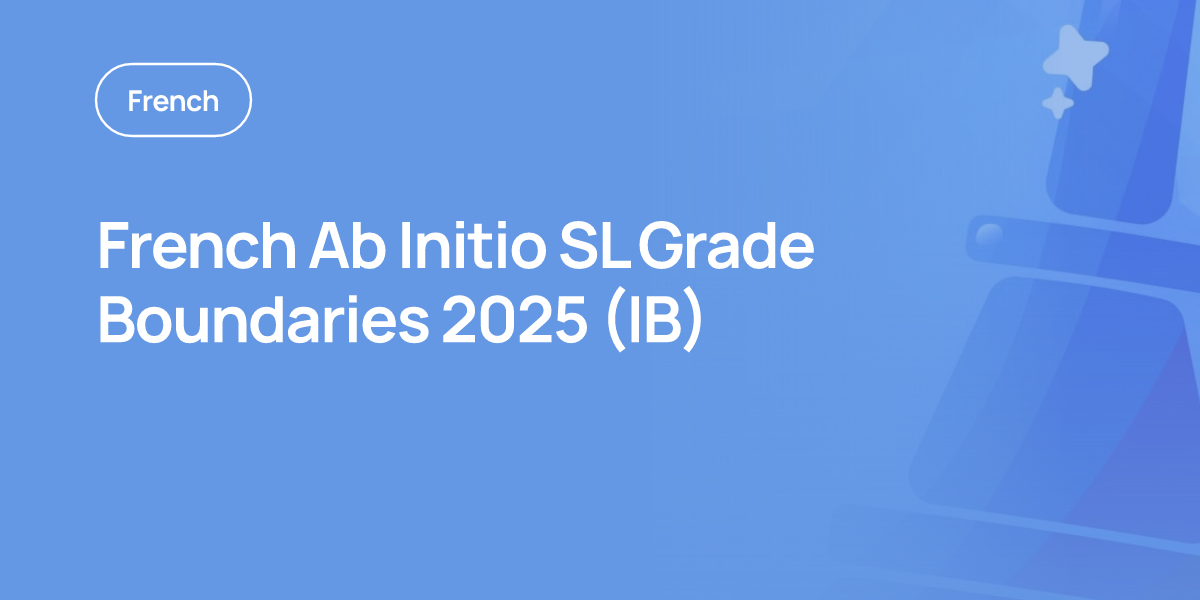 French Ab Initio SL Grade Boundaries 2025 (IB)