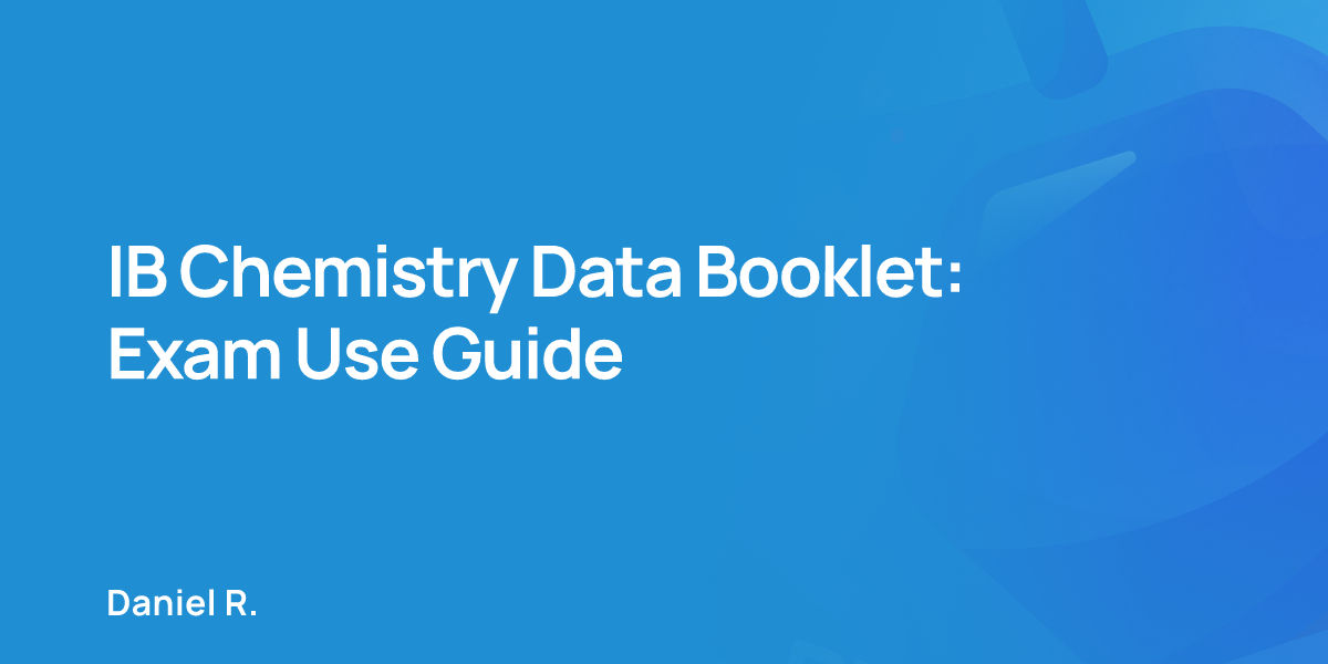 IB Chemistry Data Booklet: Exam Use Guide