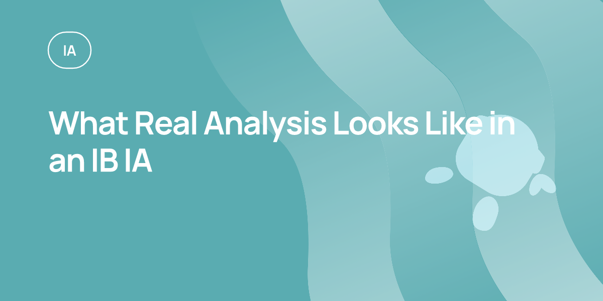 What Real Analysis Looks Like in an IB IA