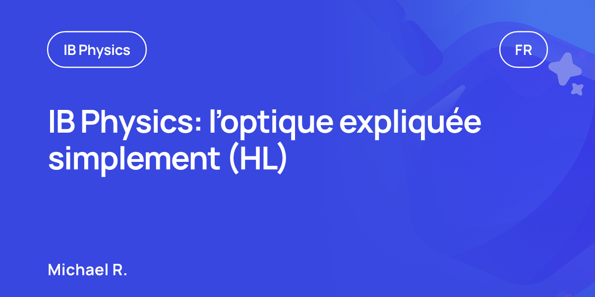 IB Physics: l’optique expliquée simplement (HL)