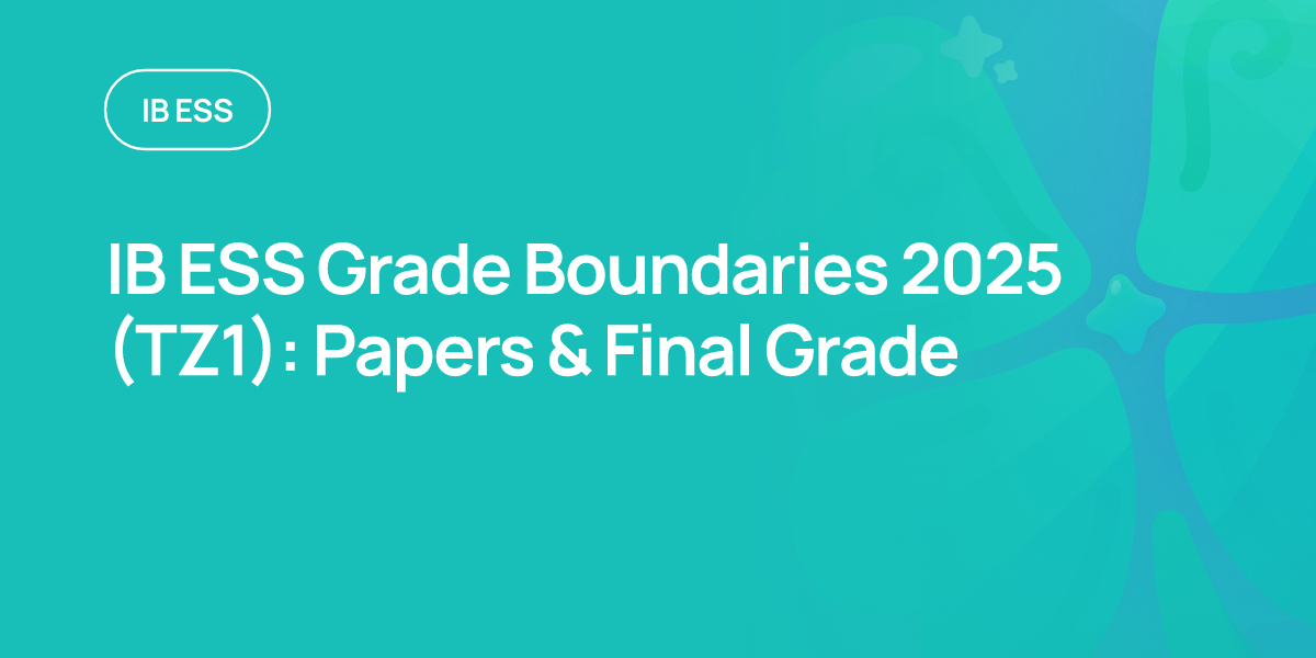 IB ESS Grade Boundaries 2025 (TZ1): Papers & Final Grade