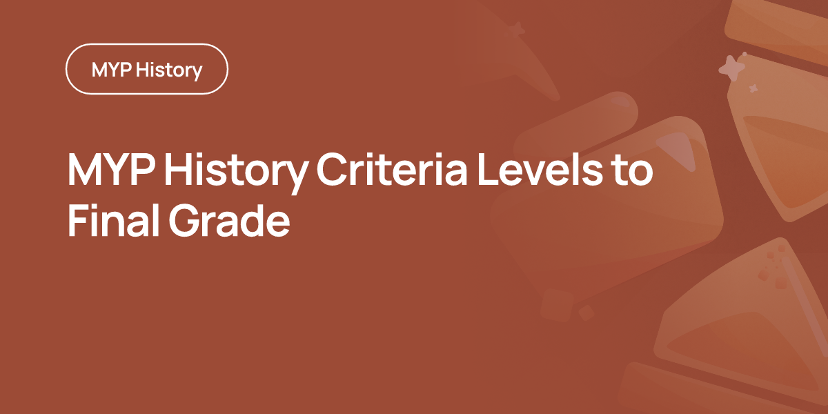 MYP History Criteria Levels to Final Grade
