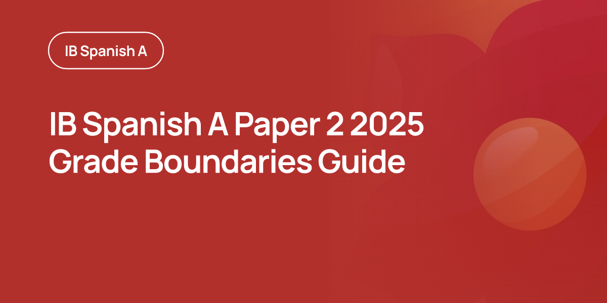 IB Spanish A Paper 2 2025 Grade Boundaries Guide