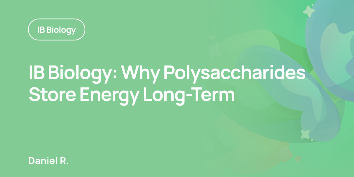IB Biology: Why Polysaccharides Store Energy Long-Term