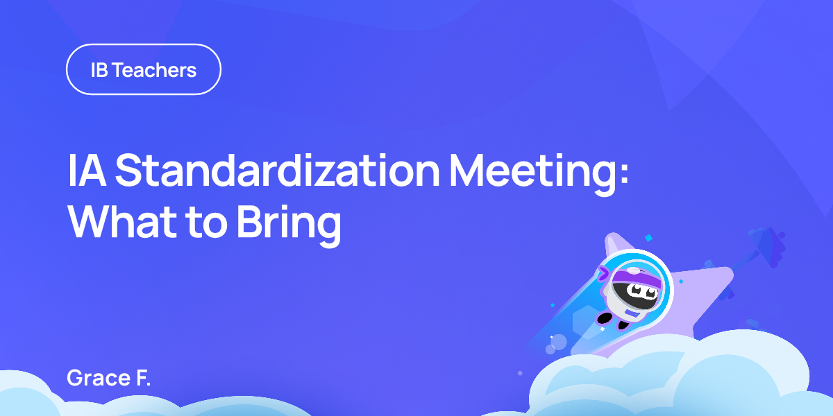 IA Standardization Meeting: What to Bring