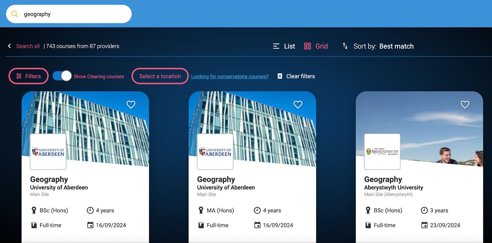 Search results for “Geography” on UCAS