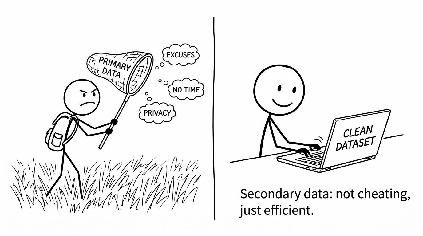 Catching excuses vs using a clean dataset