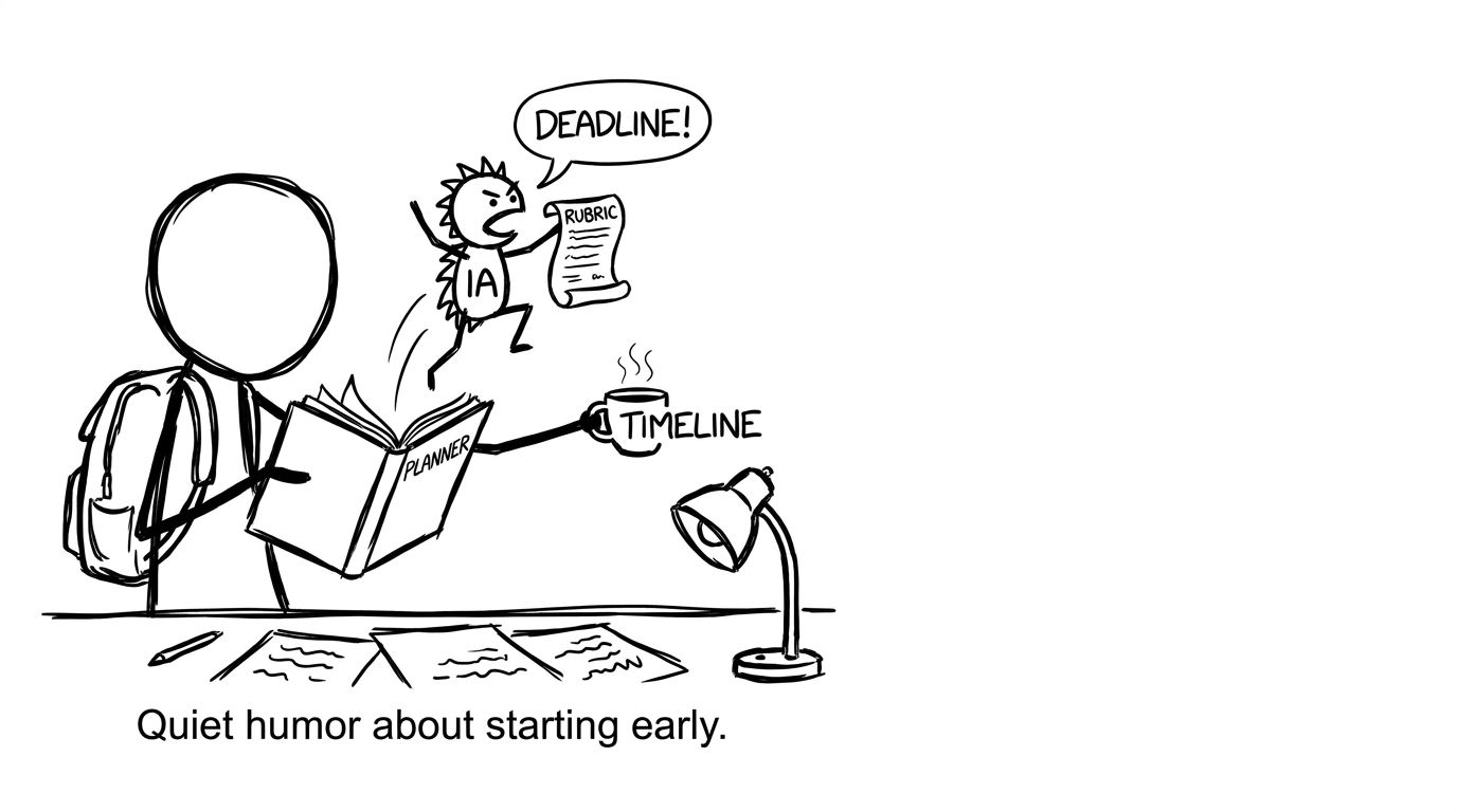 An IA gremlin jumps out of a planner
