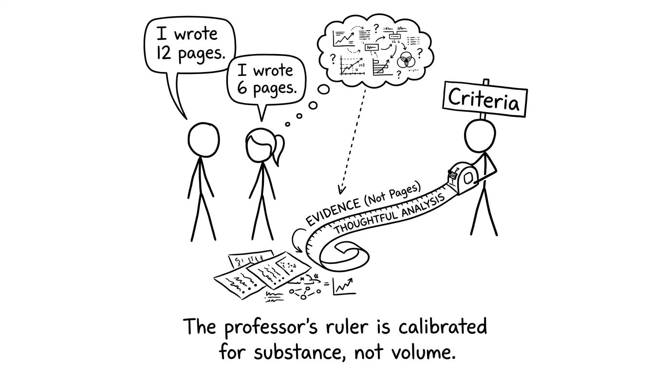 Criteria measuring tape: it measures evidence, not pages