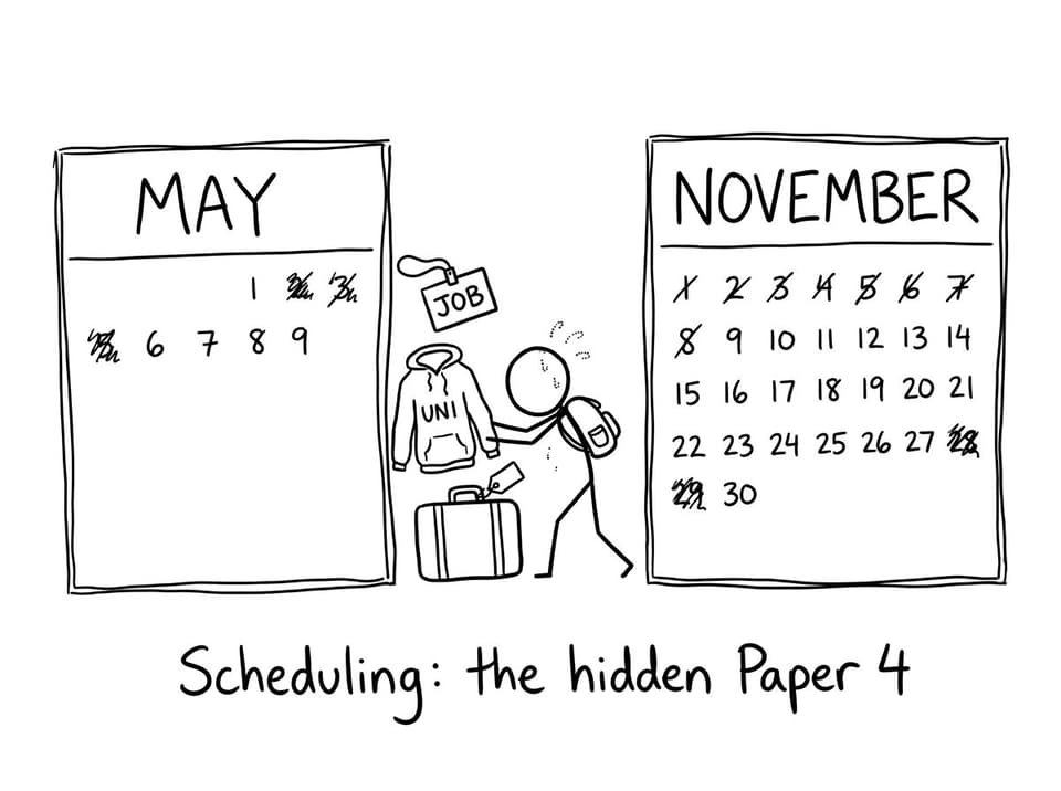 IB retake calendar joke