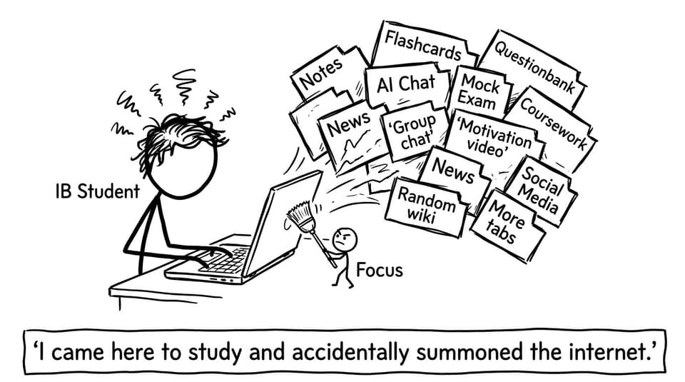 A student accidentally summons the internet while trying to study