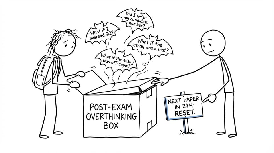 Post-exam overthinking bats escaping
