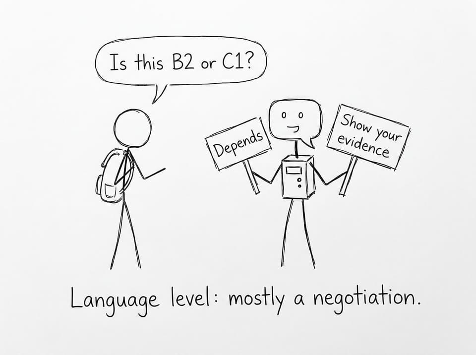 Asking AI if language level is B2 or C1