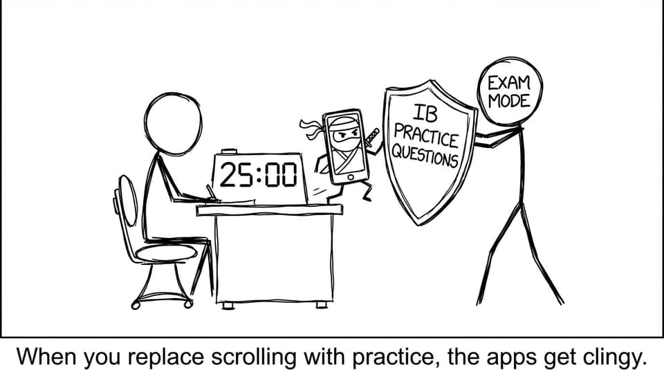 When you replace scrolling with practice, the apps get clingy.