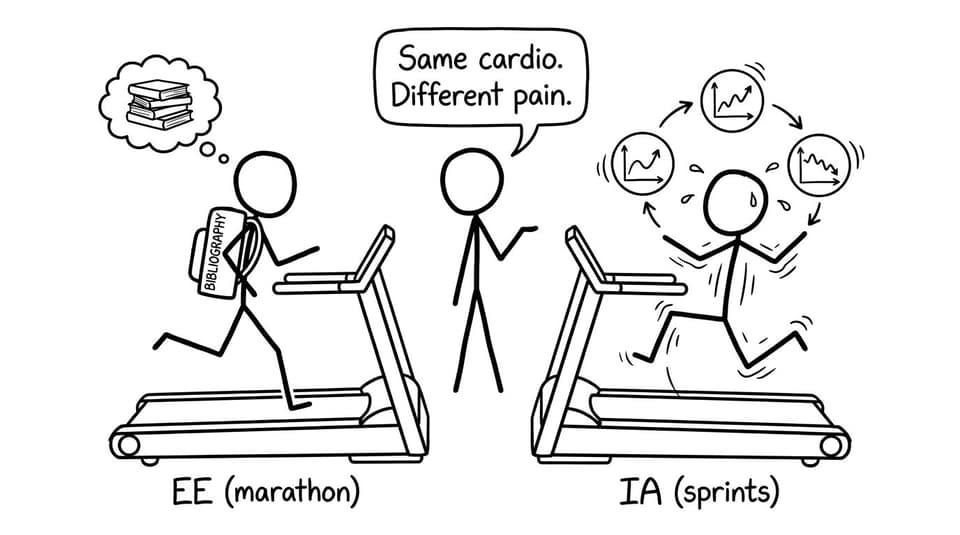 Two workouts: EE vs IA