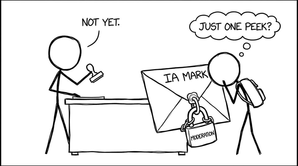 Student tries to peek at locked IA mark envelope