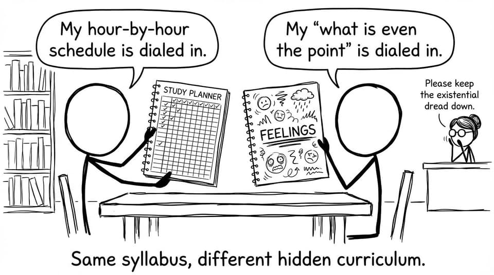 Two students with different hidden curricula