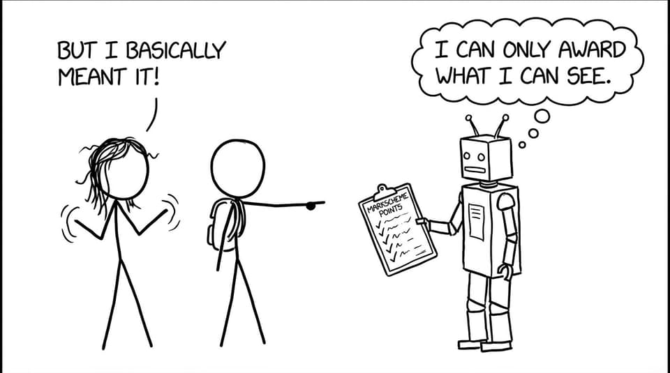 Robot examiner checklist joke
