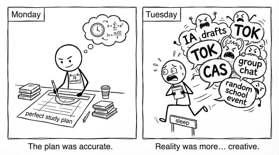 IB plan vs reality comic