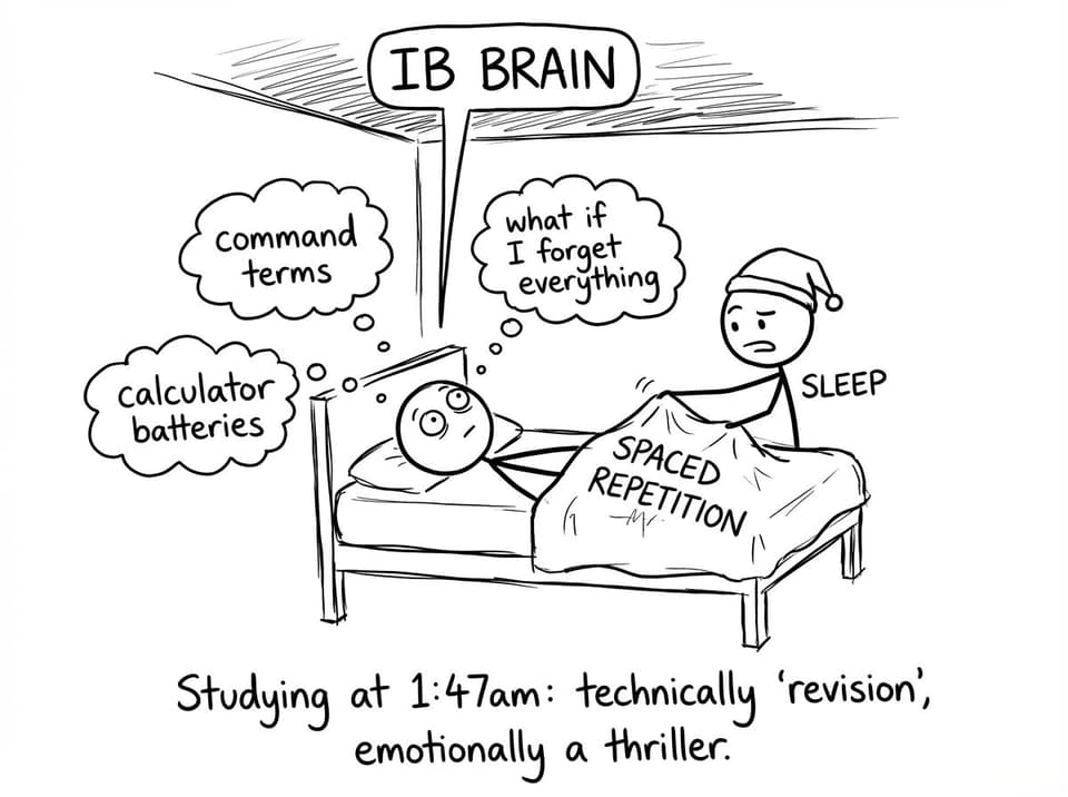 Student fighting the IB brain at 1:47am
