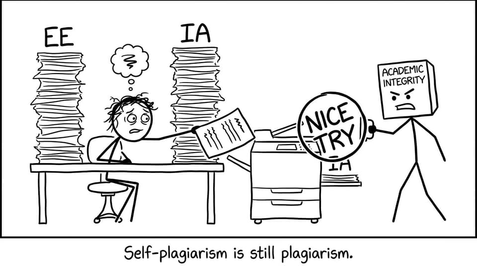 Stressed student tries to photocopy EE into IA