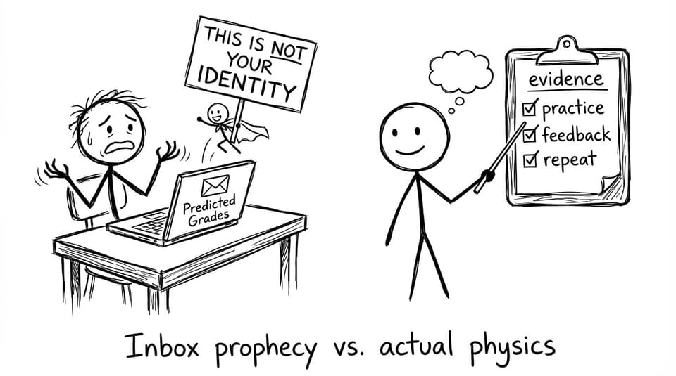 Predicted grades inbox prophecy comic