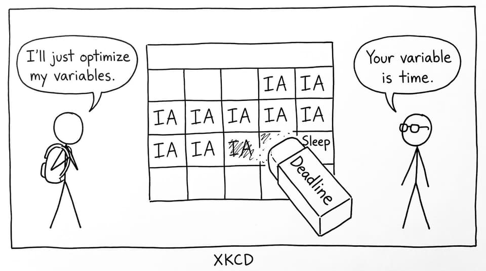 Deadline erasing sleep joke