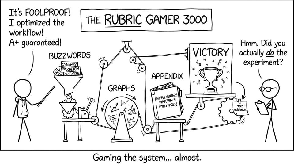 Rube Goldberg rubric gaming machine
