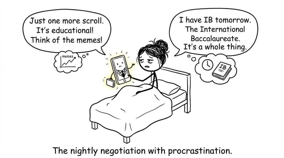 A student negotiates with a glowing phone like a lawyer
