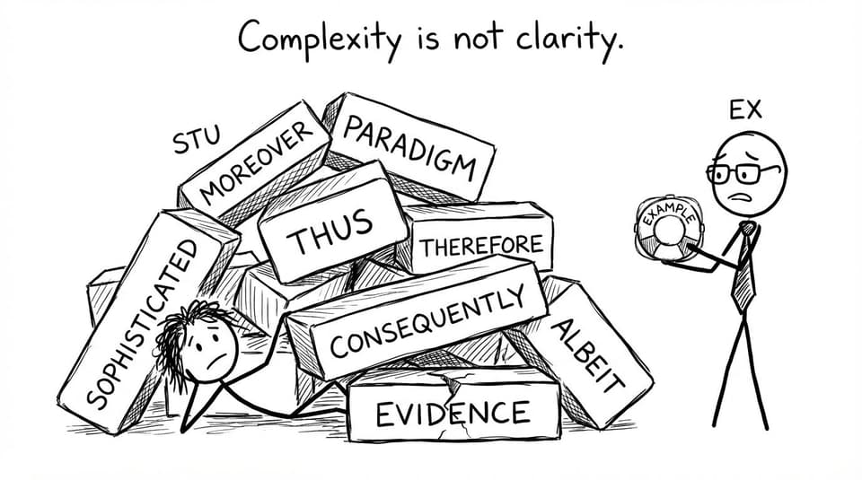 Tower of jargon collapses onto evidence