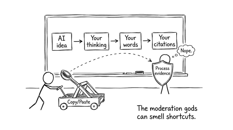 Flowchart with copy-paste catapult