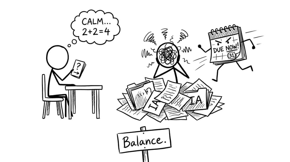 Balance: flashcards vs IA pile