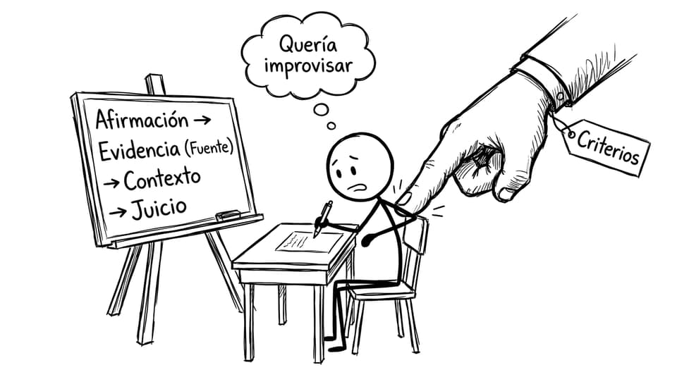 Criterios empujan al estudiante hacia una estructura
