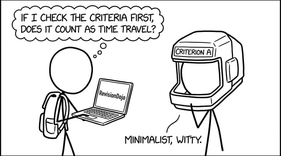 RevisionDojo laptop: “If I check criteria first, is it time travel?”